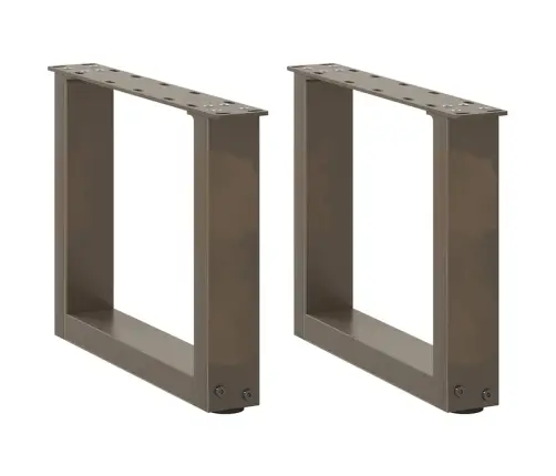 Kafijas Galdiņa Kājas, 2 Gab., U-Veida, Dabīgs Tērauds, 40X(30-31) Cm Vidaxl