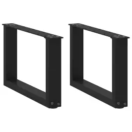 Kohvilaua Jalad U-Kujulised 2 Tk Mustad 50 X (30-31) Cm Terasest