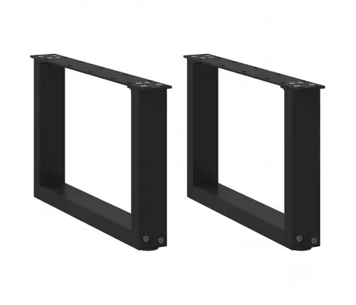 Kohvilaua Jalad U-Kujulised 2 Tk Mustad 50 X (30-31) Cm Terasest