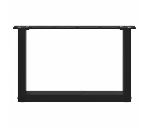 Kohvilaua Jalad U-Kujulised 2 Tk Mustad 50 X (30-31) Cm Terasest