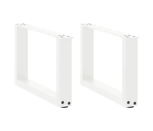 Kafijas Galdiņa Kājas, 2 Gab., U-Veida, Baltas, 50X(30-31) Cm, Tērauds Vidaxl