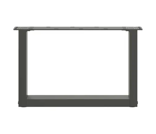 Kafijas Galdiņa Kājas, 2 Gab., U-Veida, Antracīta Krāsā, 50X(30-31) Cm, Tērauds Vidaxl