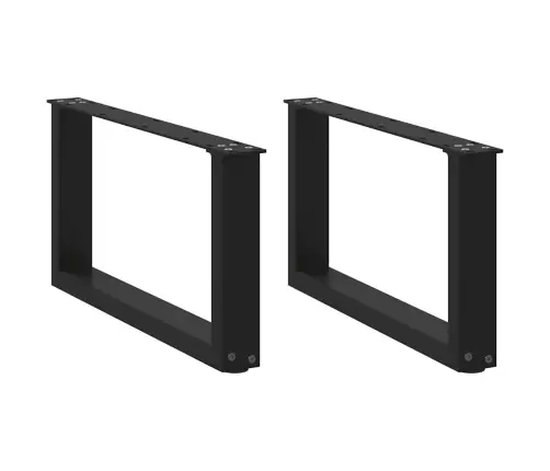 Kafijas Galdiņa Kājas, 2 Gab., U-Veida, Melnas, 60X(30-31) Cm, Tērauds Vidaxl