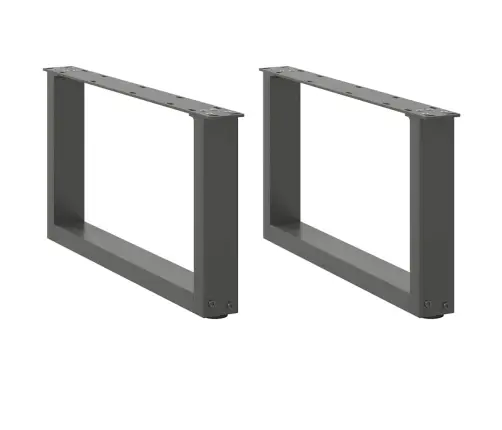 Kafijas Galdiņa Kājas, 2 Gab., U-Veida, Antracīta Krāsā, 70X(30-31) Cm, Tērauds Vidaxl