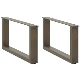 Kafijas Galdiņa Kājas, 2 Gab., U-Veida, Dabīgs Tērauds, 70X(30-31) Cm Vidaxl