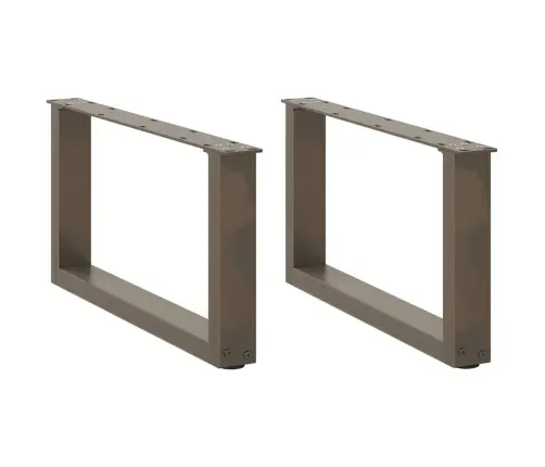 Kafijas Galdiņa Kājas, 2 Gab., U-Veida, Dabīgs Tērauds, 70X(30-31) Cm Vidaxl