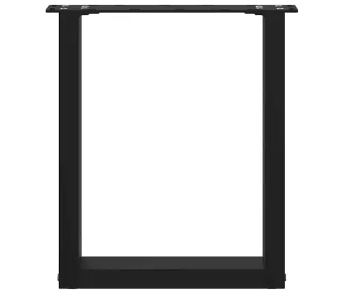 Kafijas Galdiņa Kājas, 2 Gab., U-Veida, Melnas, 28X(42-43) Cm, Tērauds Vidaxl