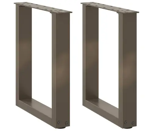 Kafijas Galdiņa Kājas, 2 Gab., U-Veida, Dabīgs Tērauds, 28X(42-43) Cm Vidaxl