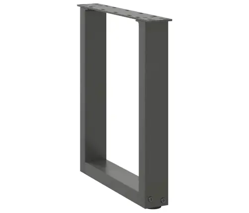 Kafijas Galdiņa Kājas, 2 Gab., U-Veida, Antracīta Krāsā, 38X(42-43) Cm, Tērauds Vidaxl