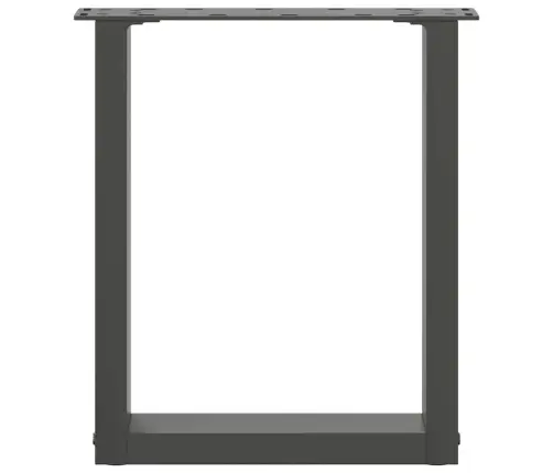 Kafijas Galdiņa Kājas, 2 Gab., U-Veida, Antracīta Krāsā, 38X(42-43) Cm, Tērauds Vidaxl