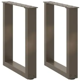 Kafijas Galdiņa Kājas, 2 Gab., U-Veida, Dabīgs Tērauds, 38X(42-43) Cm Vidaxl