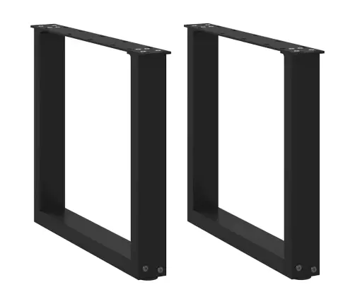 Kafijas Galdiņa Kājas, 2 Gab., U-Veida, Melnas, 50X(42-43) Cm, Tērauds Vidaxl