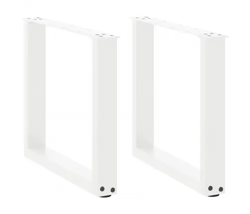 Kohvilaua Jalad U-Kujulised 2 Tk Valged 50 X (42-43) Cm Terasest