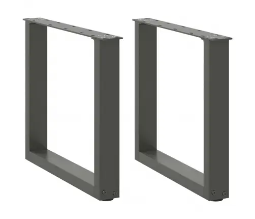 Kafijas Galdiņa Kājas, 2 Gab., U-Veida, Antracīta Krāsā, 50X(42-43) Cm, Tērauds Vidaxl