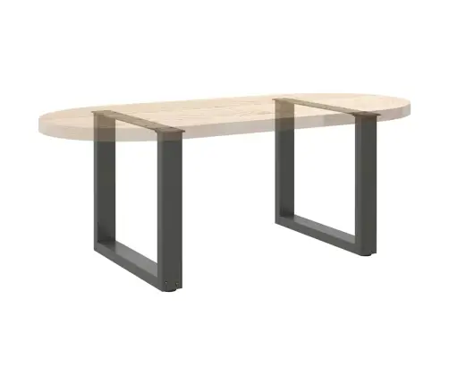 Kafijas Galdiņa Kājas, 2 Gab., U-Veida, Antracīta Krāsā, 50X(42-43) Cm, Tērauds Vidaxl