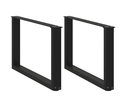 Kohvilaua Jalad U-Kujulised 2 Tk Mustad 60 X (42-43) Cm Terasest