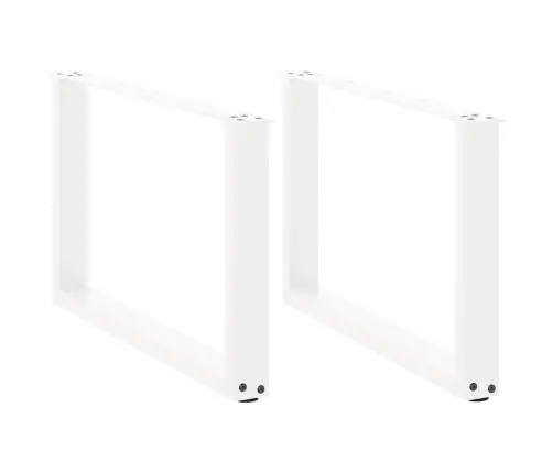 Kafijas Galdiņa Kājas, 2 Gab., U-Veida, Baltas, 60X(42-43) Cm, Tērauds Vidaxl