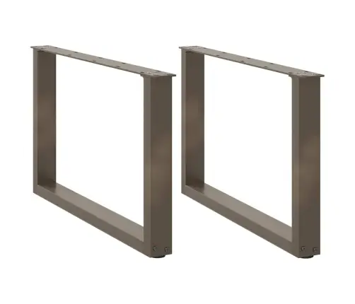 Kafijas Galdiņa Kājas, 2 Gab., U-Veida, Dabīgs Tērauds, 60X(42-43) Cm Vidaxl