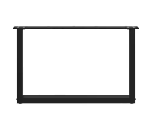 Kafijas Galdiņa Kājas, 2 Gab., U-Veida, Melnas, 70X(42-43) Cm, Tērauds Vidaxl