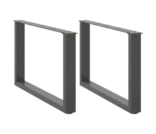 Kafijas Galdiņa Kājas, 2 Gab., U-Veida, Antracīta Krāsā, 70X(42-43) Cm, Tērauds Vidaxl