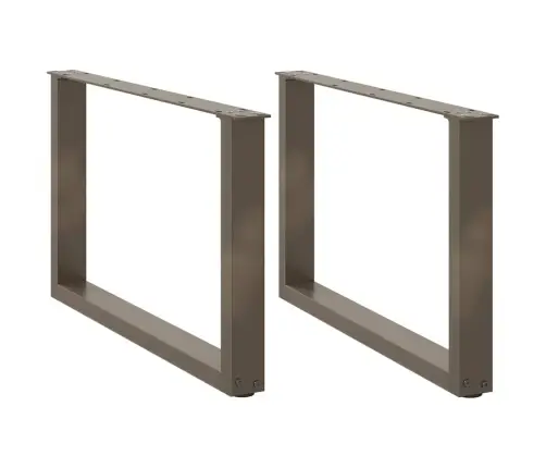 Kafijas Galdiņa Kājas, 2 Gab., U-Veida, Dabīgs Tērauds, 70X(42-43) Cm Vidaxl