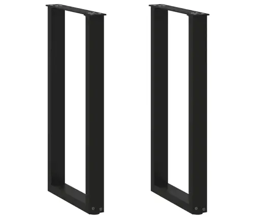 Konsoles Galda Kājas, 2 Gab., U-Veida, Melnas, 28X(72-73) Cm, Tērauds Vidaxl