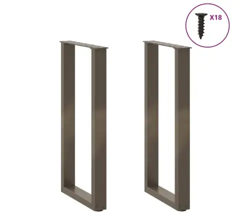 Konsoollaua Jalad U-Kujulised, 2 Tk, Naturaalne Teras, 28 X (72–73) cm Teras