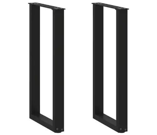 Konsoles Galda Kājas, 2 Gab., U-Veida, Melnas, 38X(72-73) Cm, Tērauds Vidaxl