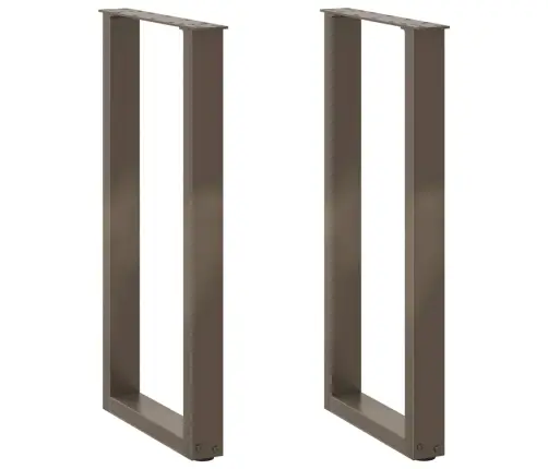 Konsoles Galda Kājas, 2 Gab., U-Veida, Dabīgs Tērauds, 38X(72-73) Cm Vidaxl