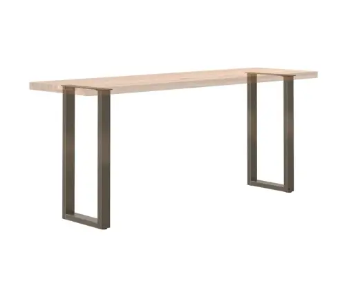 Konsoles Galda Kājas, 2 Gab., U-Veida, Dabīgs Tērauds, 38X(72-73) Cm Vidaxl