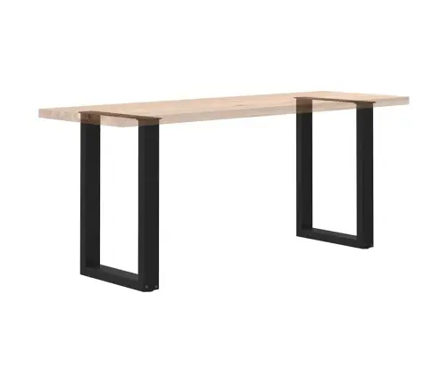 Söögilaua Jalad U-Kujulised 2 Tk Mustad 50 X (72-73) Cm Terasest