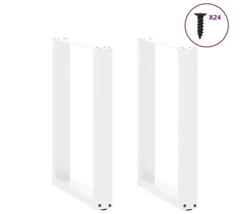 Söögilaua Jalad U-Kujulised 2 Tk Valged 50 X (72-73) Cm Terasest