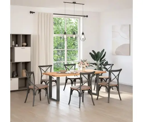 Ēdamgalda Kājas, 2 Gab., U-Veida, Antracīta Krāsā, 50X(72-73) Cm, Tērauds Vidaxl