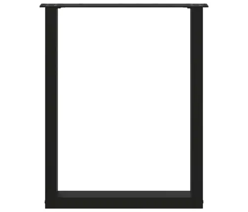 Valgomojo Stalo Kojelės, 2 Vnt., Juodos, 60X(72-73) cm Plienas, U Formos