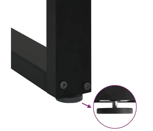 Valgomojo Stalo Kojelės, 2 Vnt., Juodos, 60X(72-73) cm Plienas, U Formos