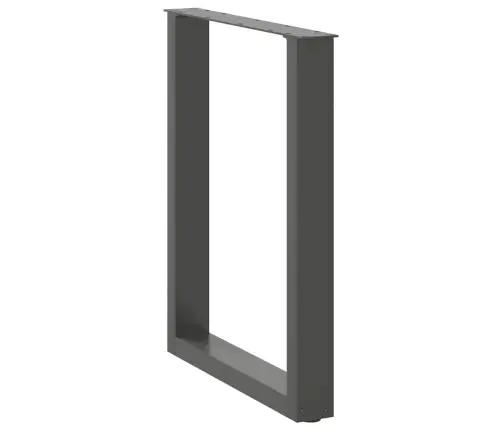 Valgomojo Stalo Kojos, U Formos, 2 Vnt., Antracito Spalvos, 60X(72-73) cm Plienas