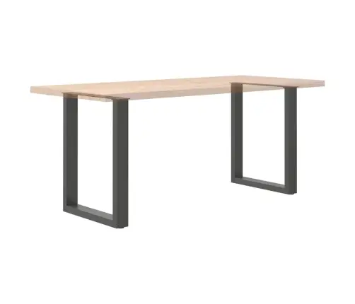 Valgomojo Stalo Kojos, U Formos, 2 Vnt., Antracito Spalvos, 60X(72-73) cm Plienas