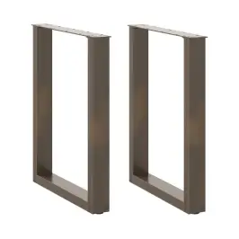 Valgomojo Stalo Kojelės, U Formos, 2 Vnt., Natūralus Plienas, 60X(72-73) cm Plienas