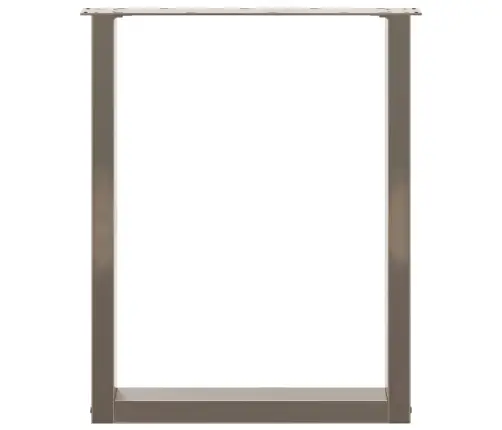 Valgomojo Stalo Kojelės, U Formos, 2 Vnt., Natūralus Plienas, 60X(72-73) cm Plienas