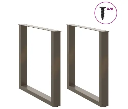 Söögilaua Jalad U-Kujulised 2 Tk, Naturaalne Teras, 80 X (72–73) cm Teras