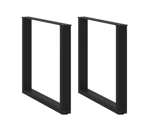 Valgomojo Stalo Kojelės, 2 Vnt., Juodos, 90X(72-73) cm Plienas, U Formos