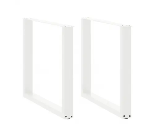 Ēdamgalda Kājas, 2 Gab., U-Veida, Baltas, 90X(72-73) Cm, Tērauds Vidaxl