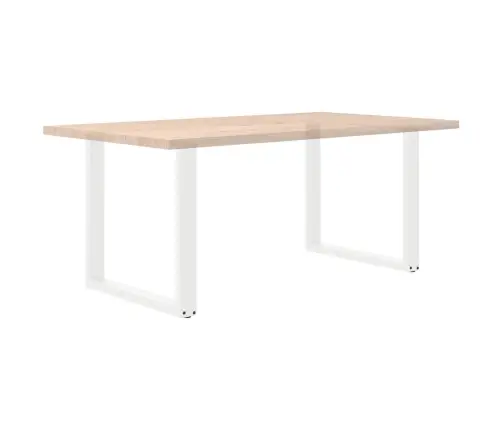 Ēdamgalda Kājas, 2 Gab., U-Veida, Baltas, 90X(72-73) Cm, Tērauds Vidaxl