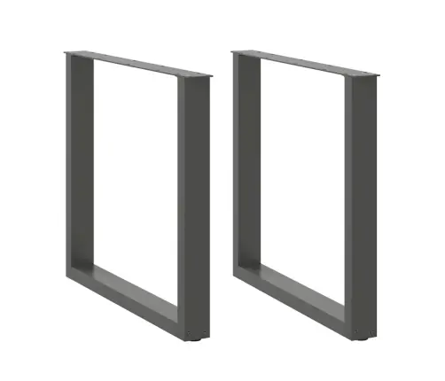 Ēdamgalda Kājas, 2 Gab., U-Veida, Antracīta Krāsā, 90X(72-73) Cm, Tērauds Vidaxl