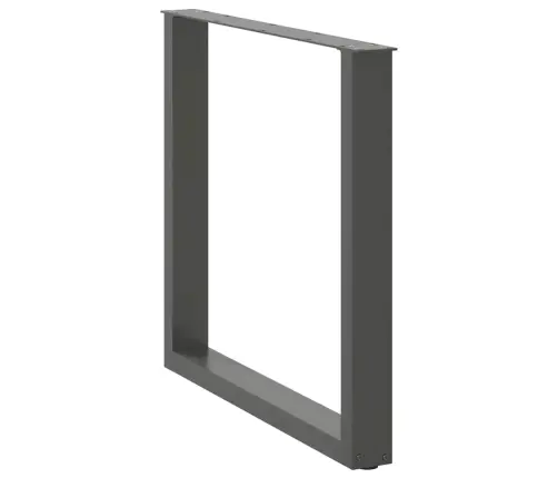 Ēdamgalda Kājas, 2 Gab., U-Veida, Antracīta Krāsā, 90X(72-73) Cm, Tērauds Vidaxl