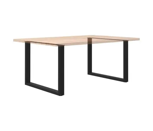 Ēdamgalda Kājas, 2 Gab., U-Veida, Melnas, 100X(72-73) Cm, Tērauds Vidaxl