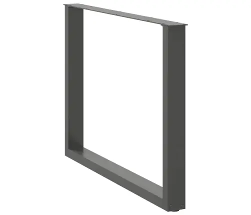 Ēdamgalda Kājas, 2 Gab., U-Veida, Antracīta Krāsā, 100X(72-73) Cm, Tērauds Vidaxl