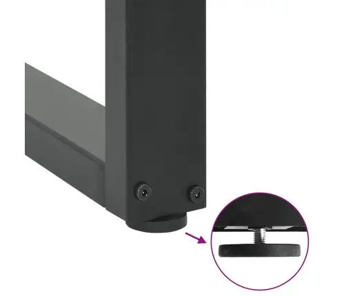 Ēdamgalda Kājas, 2 Gab., U-Veida, Antracīta Krāsā, 100X(72-73) Cm, Tērauds Vidaxl