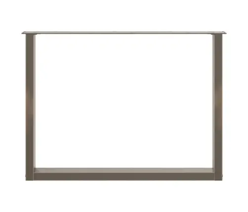 Ēdamgalda Kājas, 2 Gab., U-Veida, Dabīgs Tērauds, 100X(72-73) Cm Vidaxl