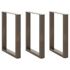 Söögilaua Jalad U-Kujulised, 3 Tk, Naturaalne Teras, 70 X (72–73) cm Teras